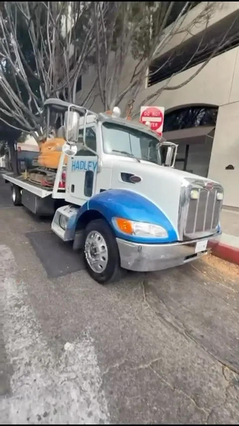A truck featured in a video from Hadley Tow