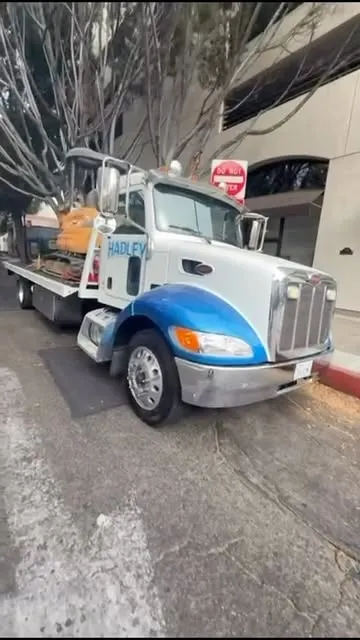 A truck featured in a video from Hadley Tow
